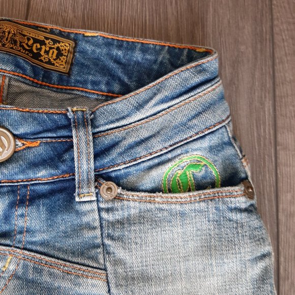 Y2K Cavalera Low Rise Skinny Jeans Size 0 RARE - Picture 9 of 12